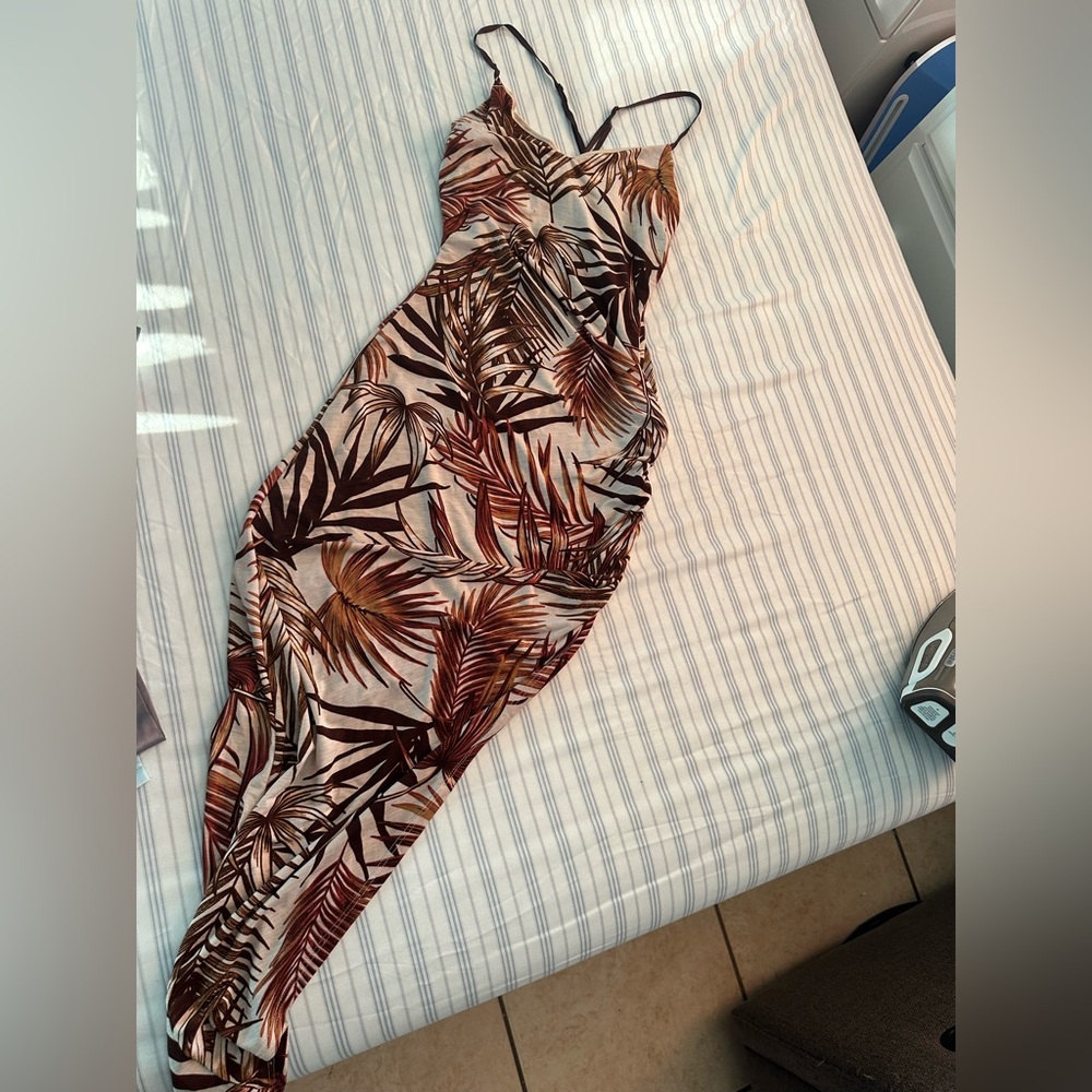 Tropical Print Maxi Dress